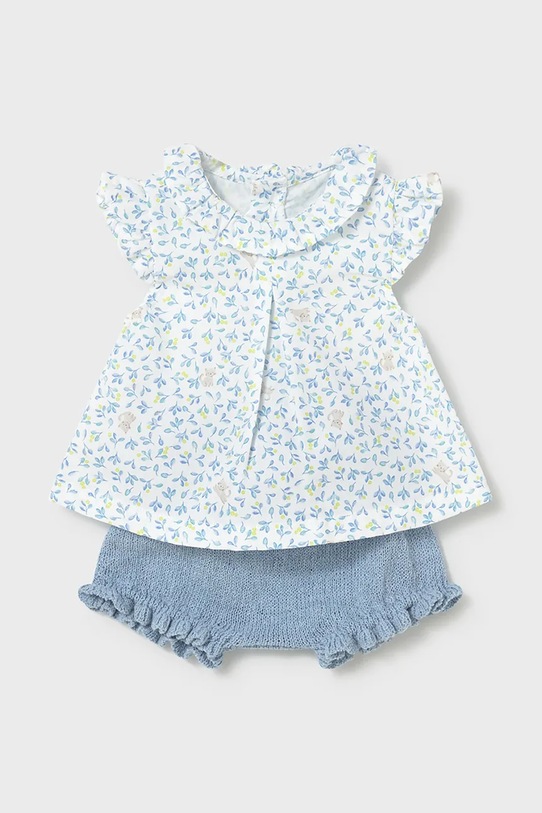 Pamučni komplet za bebe Mayoral Newborn sitni uzorak plava 1288.2F.Newborn.PPY2