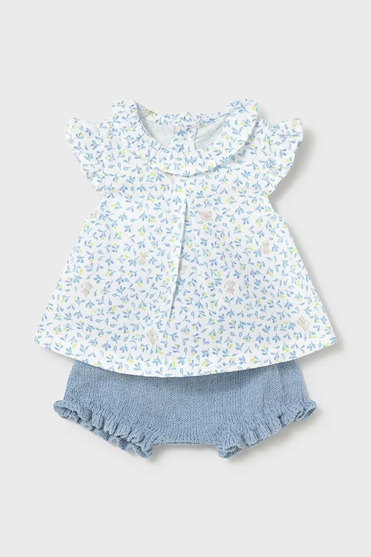 Pamučni komplet za bebe Mayoral Newborn sitni uzorak plava 1288.2F.Newborn.PPY2