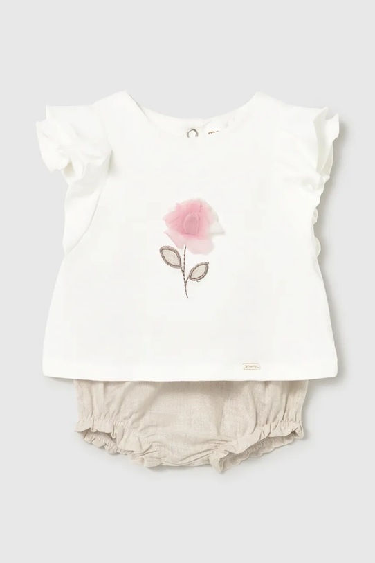 Mayoral Newborn komplet niemowlęcy aplikacja beżowy 1289.2M.Newborn.PPY2