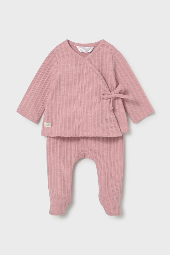 Βρεφικό βαμβακερό σετ Mayoral Newborn βαμβάκι ροζ 1595.2J.Newborn.PPY2