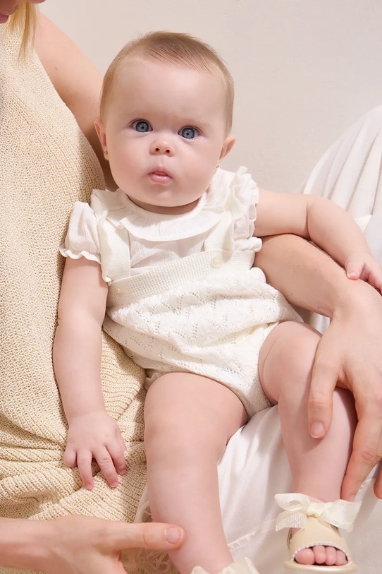 Βρεφικό βαμβακερό σετ Mayoral Newborn βαμβάκι μπεζ 1637.2B.Newborn.PPY2