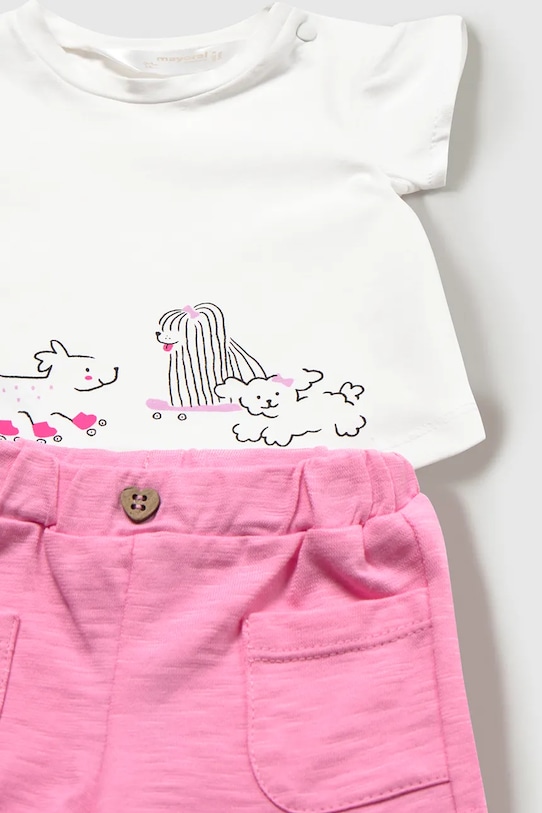 Mayoral Newborn komplet bawełniany niemowlęcy różowy 1641.2K.Newborn.PPY2