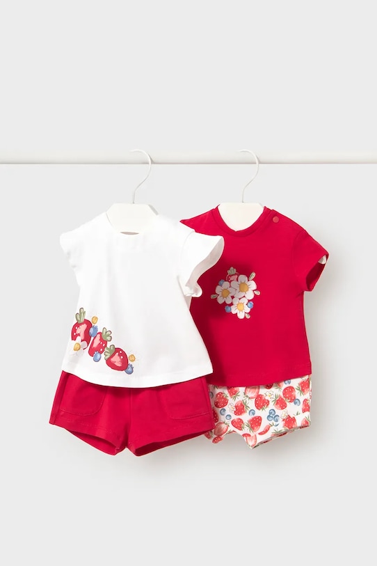 Mayoral Newborn set de bumbac pentru bebeluși bumbac rosu 1641.2K.Newborn.PPY2