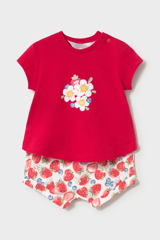 Mayoral Newborn set de bumbac pentru bebeluși 1641.2K.Newborn.PPY2 rosu SS26