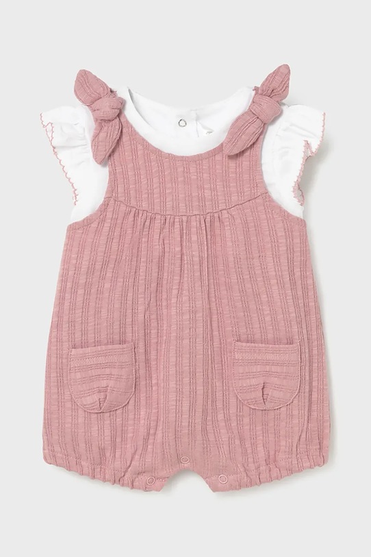 Σετ μωρού Mayoral Newborn με ελαστάν ροζ 1649.2J.Newborn.PPY2