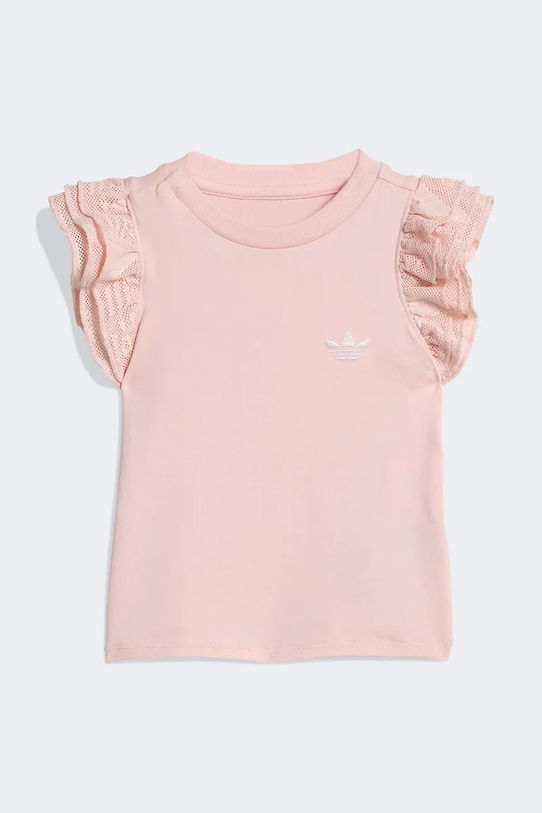adidas Originals komplet niemowlęcy z bawełną KC6799 różowy SS26