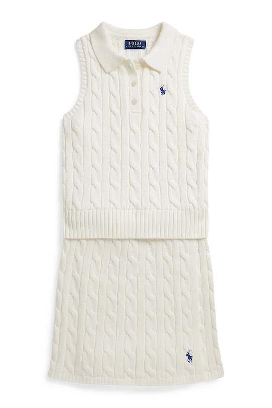 Pamučna dječja trenirka Polo Ralph Lauren 313A11239002 bijela SS26