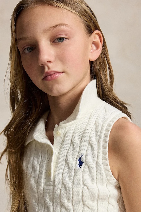 Pamučna dječja trenirka Polo Ralph Lauren 313A11239002 bijela