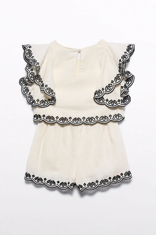 Dziewczynka Abel&Lula komplet z dodatkiem lnu dziecięcy 5211.10.Mini.PPY2 beżowy