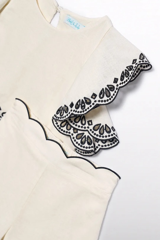 Abel&Lula komplet z dodatkiem lnu dziecięcy beżowy 5211.10.Mini.PPY2