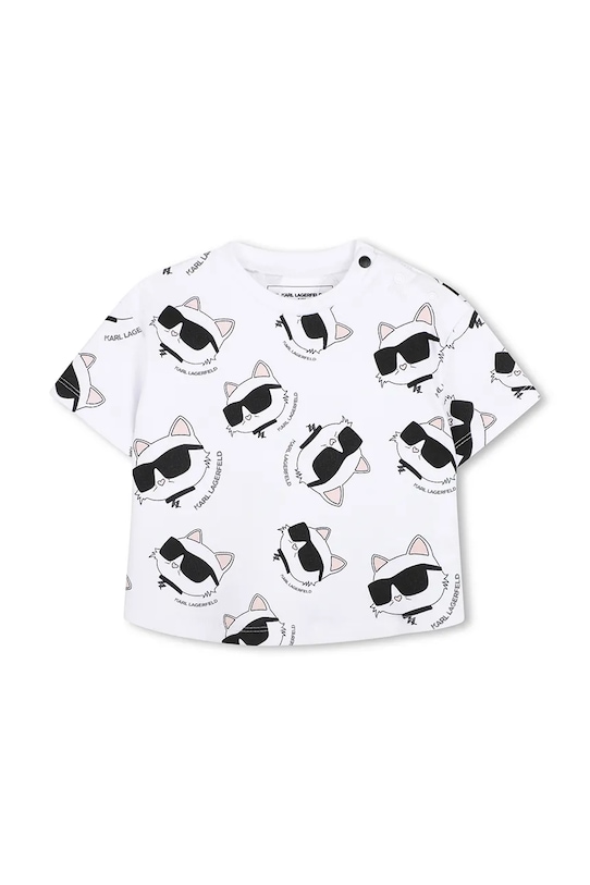 Djevojčice Pamučna dječja trenirka Karl Lagerfeld Z31064.86.108 bijela