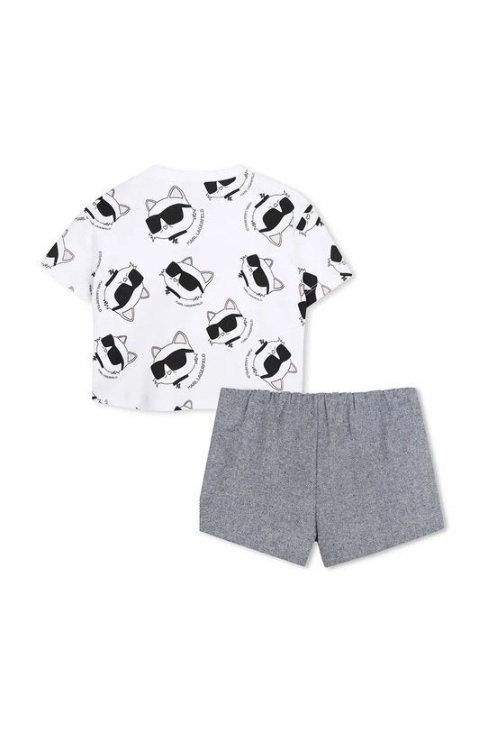 Detská bavlnená súprava Karl Lagerfeld Z31064.67.81 biela SS26