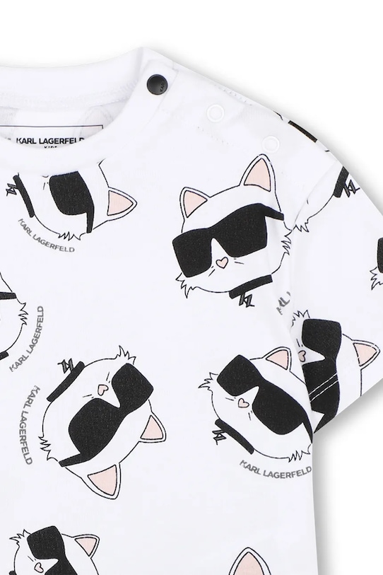 Pamučni komplet za bebe Karl Lagerfeld Z31064.67.81 bijela