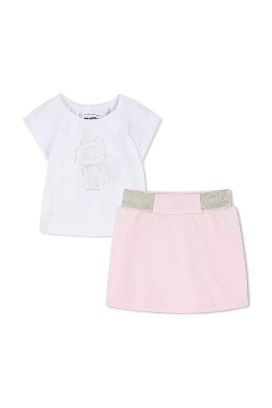 Σετ μωρού Karl Lagerfeld στάμπα λευκό Z31046.67.81