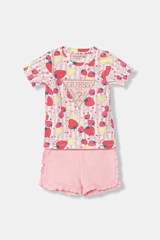 Guess komplet niemowlęcy 2-pack dzianina różowy A6GG02.K6YW4.PPY2.M