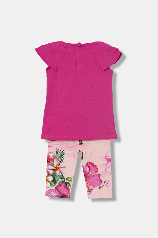 Guess komplet codzienny niemowlęcy bawełniany z elastanem A6GG05.K6YW4.PPY2.M różowy SS26