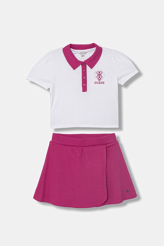 Guess komplet dziecięcy z bawełną różowy J6GG03.K6YW4.PPY2.M