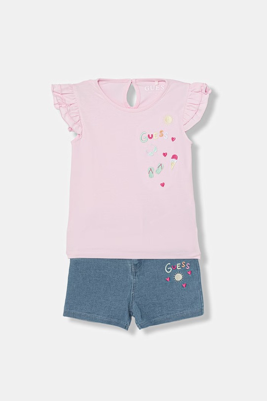 Guess komplet codzienny dziecięcy różowy K6GG03.K6YW0.PPY2.M