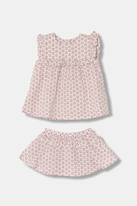 United Colors of Benetton rochie de vară cu in roz 4NVDAK001.W.Stagionale