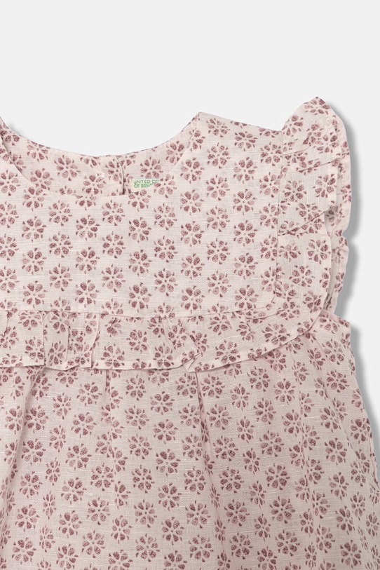 Fete United Colors of Benetton rochie de vară cu in 4NVDAK001.W.Stagionale roz