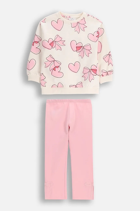 Coccodrillo σετ φόρμας παιδικό βαμβακερό μπεζ WC6117402XXG