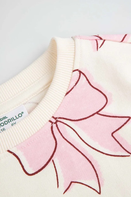 Κοριτσίστικα Coccodrillo σετ φόρμας παιδικό βαμβακερό WC6117402XXG μπεζ