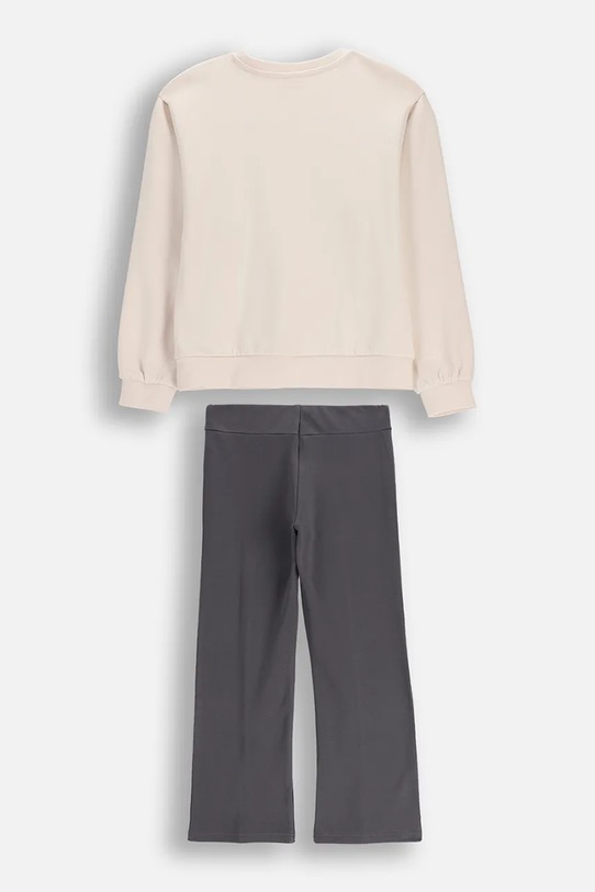 Coccodrillo komplet dresowy dziecięcy bawełniany WC6117404XXG beżowy SS26