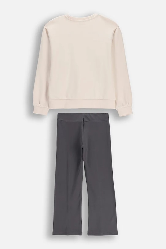 Coccodrillo komplet dresowy dziecięcy bawełniany WC6117404XXG beżowy SS26