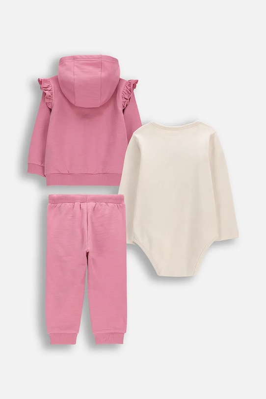 Coccodrillo komplet trenirka za bebe od pamuka WC6117407XXG roza SS26
