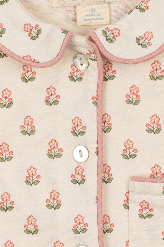 Дівчинка Konges Sløjd комплект на кожен день дитячий бавовняний PIO SS SET GOTS KS105520.PPY2 бежевий