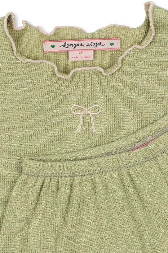 Момиче Konges Sløjd комплект за деца от памук ROLI SET OCS KS105531.PPY2 зелен