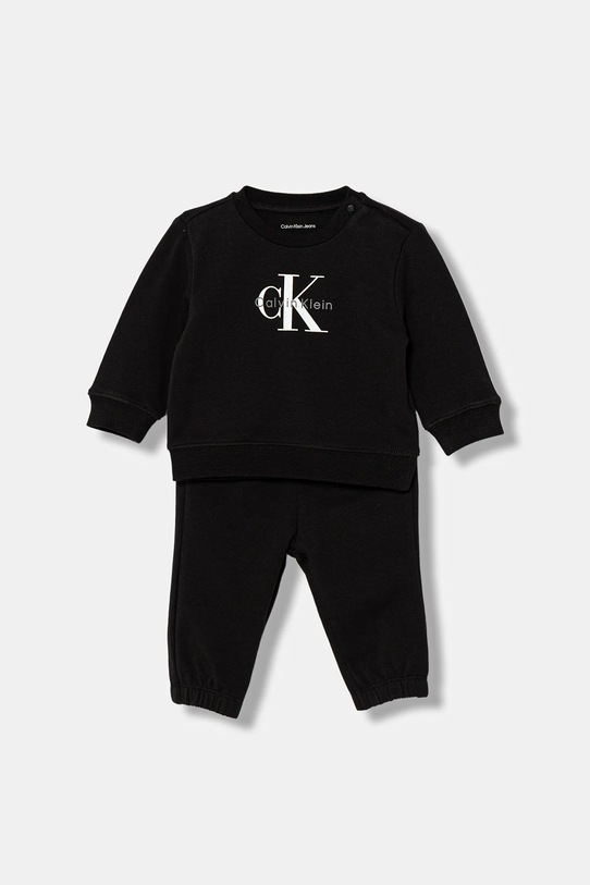 Calvin Klein Jeans dres dziecięcy z elastanem czarny IN0IN00353.PPY2