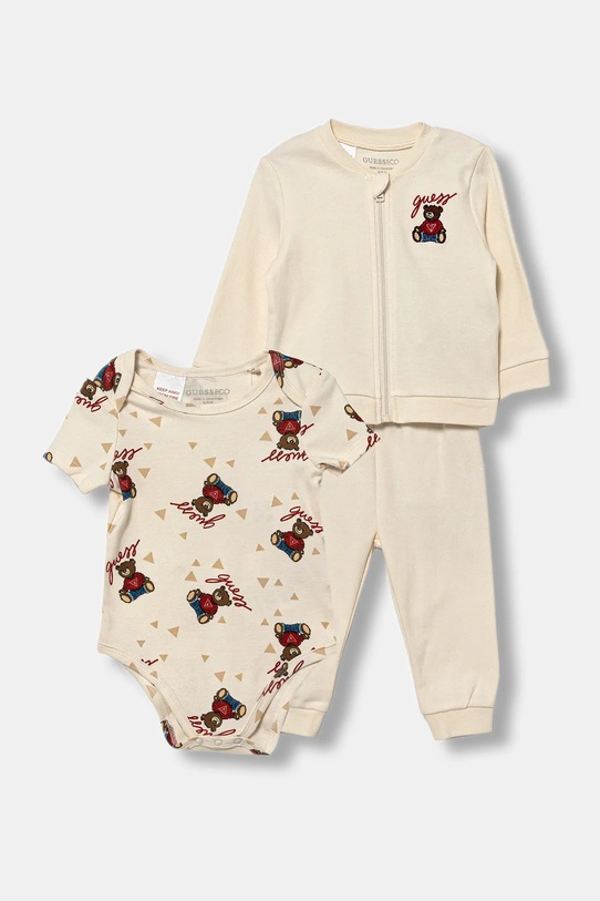 Guess dres niemowlęcy wzorzyste beżowy H6RW02.KA6W4.PPY2