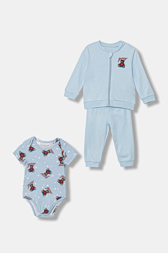 Guess dres niemowlęcy wzorzyste niebieski H6RW02.KA6W4.PPY2