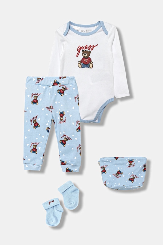 Guess komplet niemowlęcy nadruk niebieski H6RW03.KA6W4.PPY2