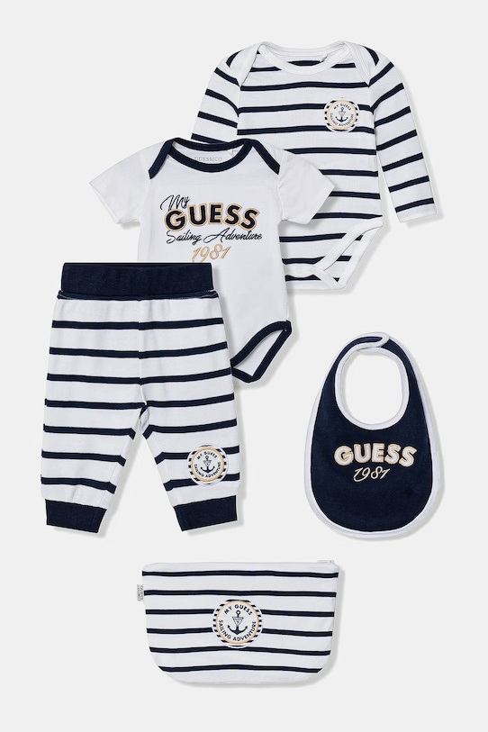 Dětská bavlněná souprava Guess 5-pack pletenina námořnická modř H6RW06.K85Z1.PPY2