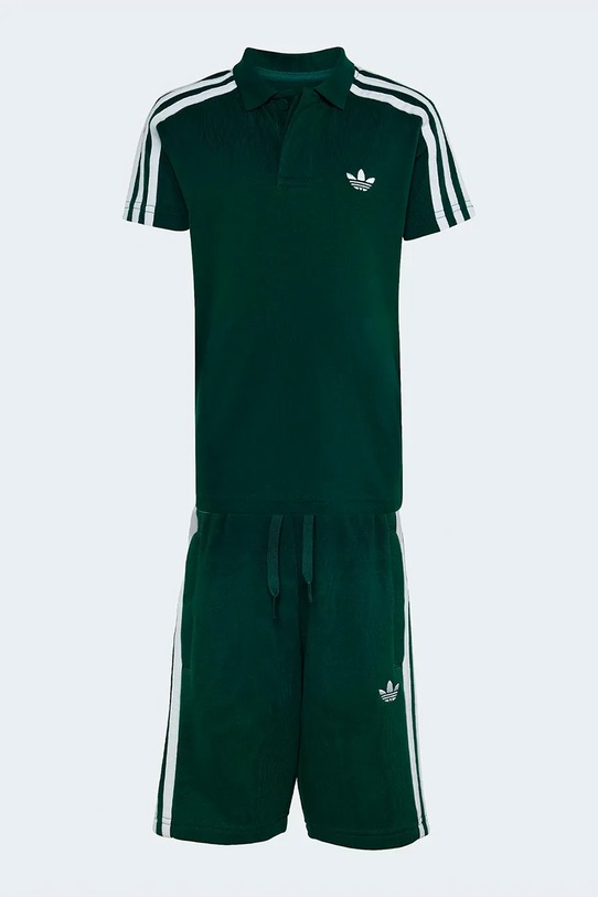 Dětská bavlněná souprava adidas Originals KD5781 zelená SS26