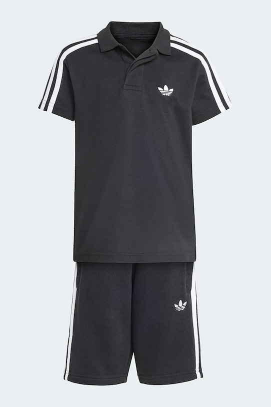 Dětská bavlněná souprava adidas Originals KD5782 černá SS26