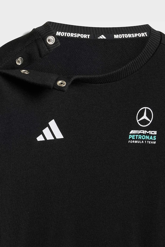 Chlapec Detská bavlnená tepláková súprava adidas Performance MERCEDES KE5933 čierna