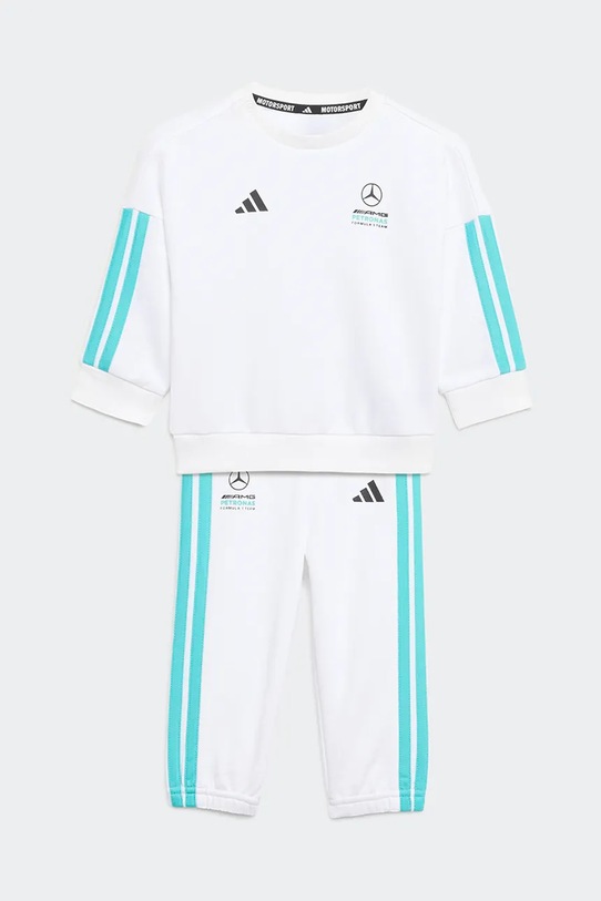 Komplet trenirka za bebe s pamukom adidas Performance MERCEDES natpis bijela KE5934