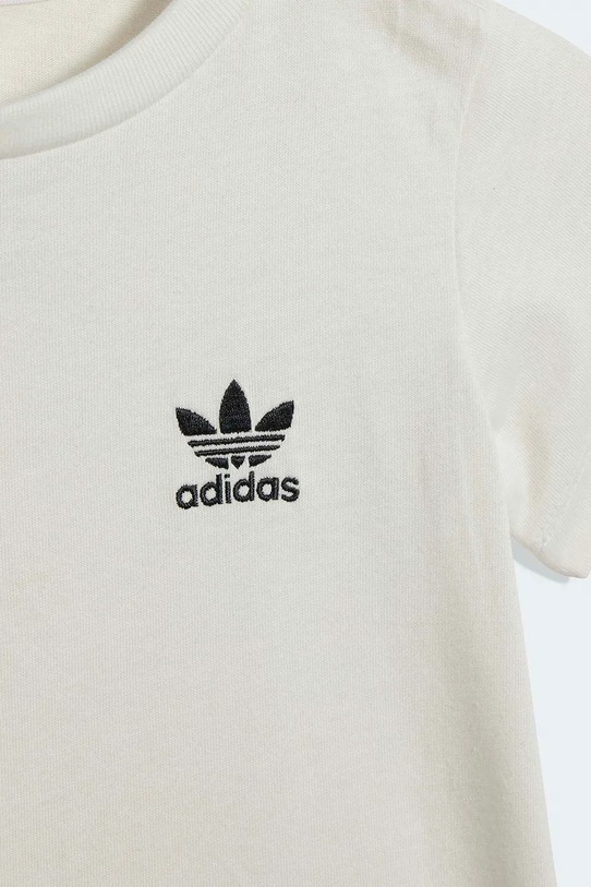 adidas Originals komplet bawełniany dziecięcy beżowy KE2357