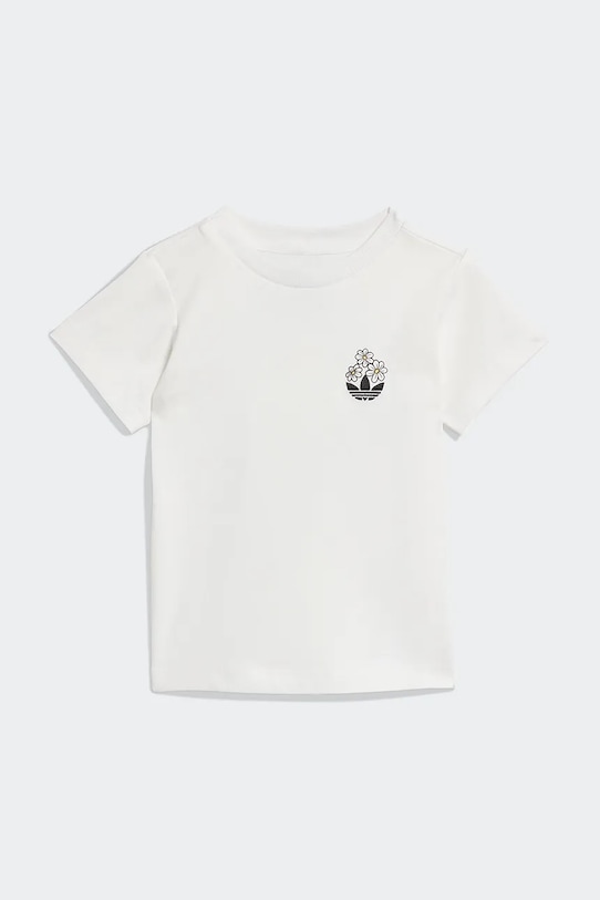 Детски памучен комплект adidas Originals DISNEY KE0477 бял SS26