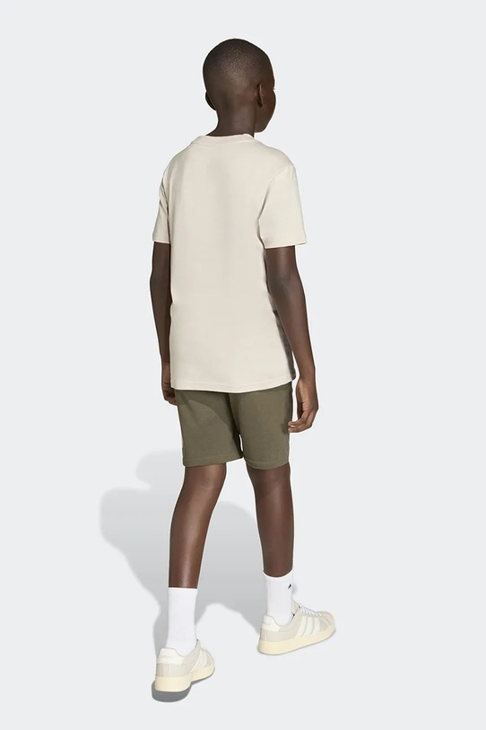 adidas komplet bawełniany dziecięcy beżowy KD6057