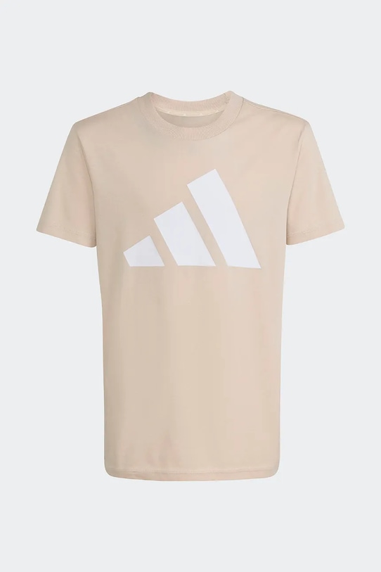 Detská bavlnená súprava adidas KD6057 béžová SS26