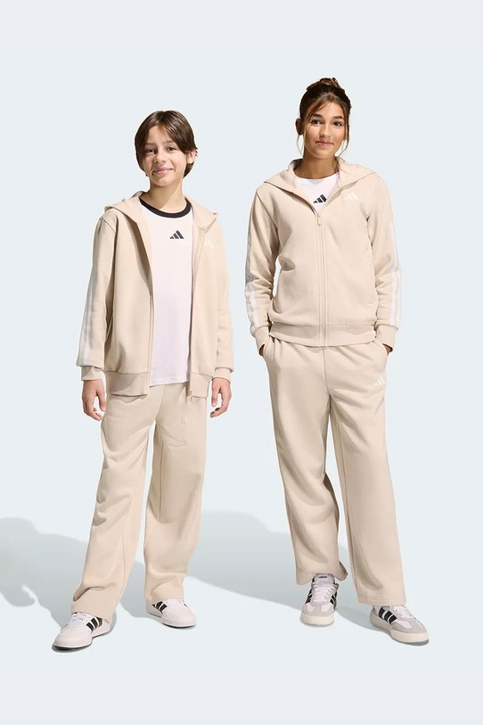 Παιδική φόρμα adidas πλεκτό ύφασμα μπεζ KC2133