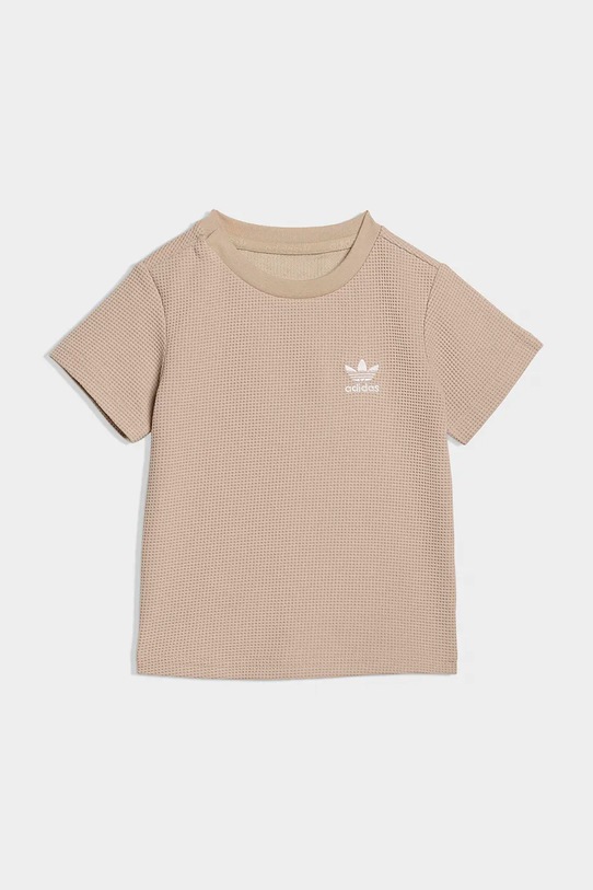 adidas Originals komplet dziecięcy KC8041 beżowy SS26