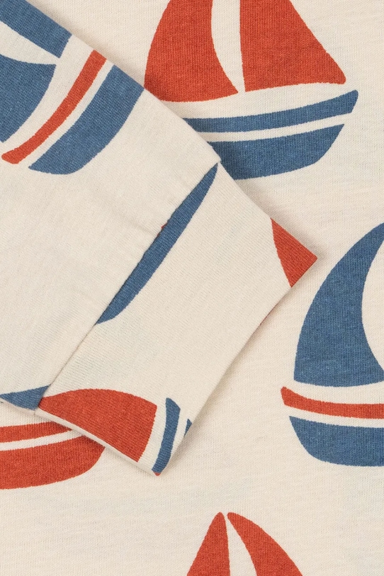 Konges Sløjd dres bawełniany dziecięcy GIO LS SET GOTS beżowy KS104839.PPY2