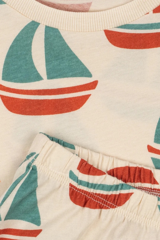 Chłopiec Konges Sløjd komplet bawełniany dziecięcy FAMO SET GOTS KS104805.PPY2 beżowy