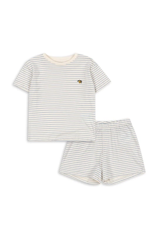 Konges Sløjd komplet bawełniany dziecięcy FAMO SET GOTS wzorzyste niebieski KS104805.PPY2