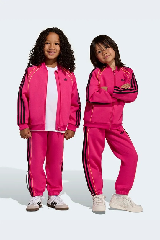 Dětská tepláková souprava adidas Originals pletenina růžová KD5796